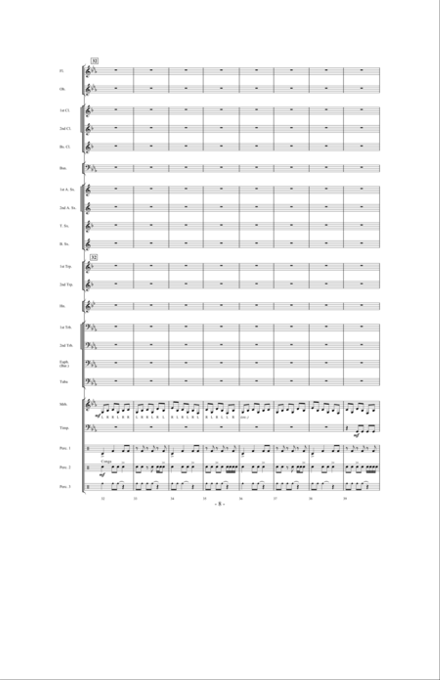Invocation and African Dance Concert Band scores gallery preview page 7
