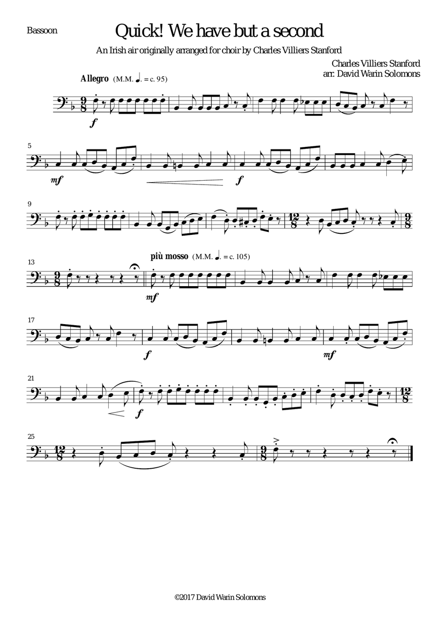 Quick we have but a second for woodwind quartet Woodwind Quartet scores gallery preview page 4