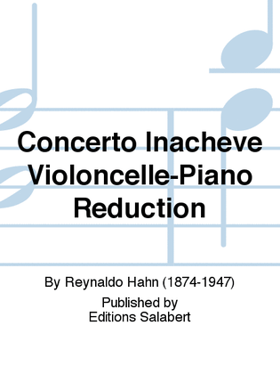 Concerto Inacheve Violoncelle-Piano Reduction