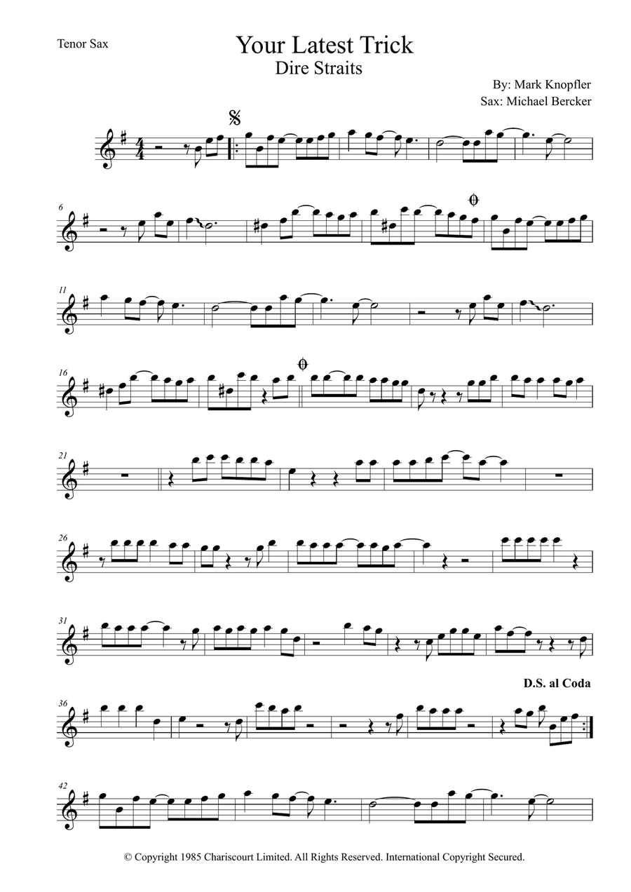 Your Latest Trick Tenor Saxophone scores gallery preview page 2