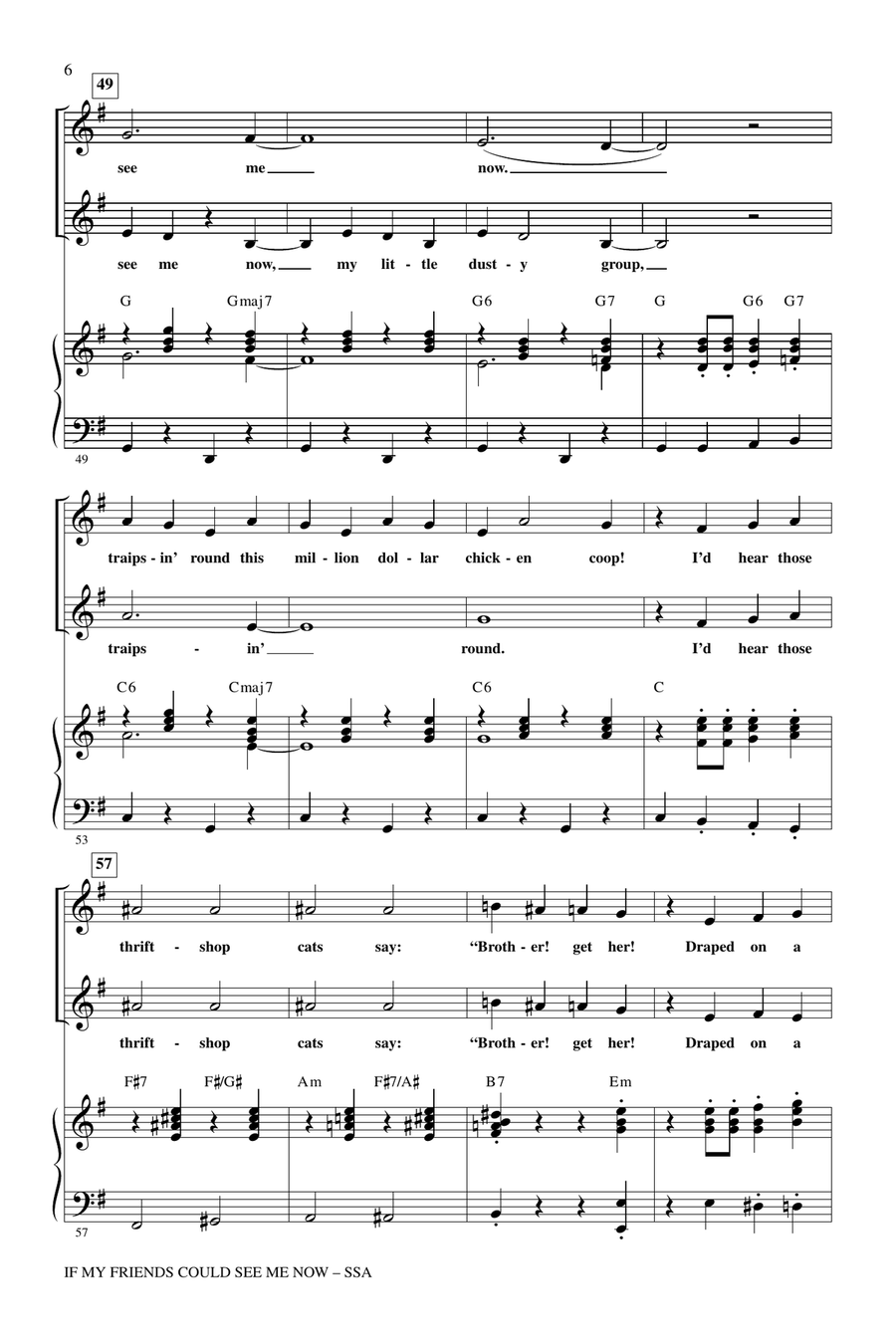 If My Friends Could See Me Now (from Sweet Charity) SSA scores gallery preview page 5