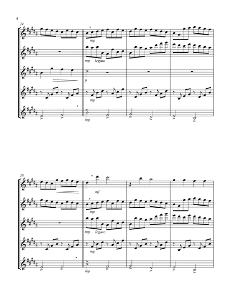 Canon in D (Pachelbel) (D) (Alto Saxophone Quintet) image number null
