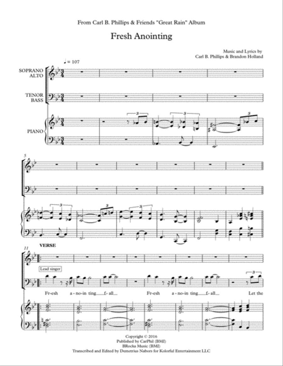FRESH ANOINTING 4-Part scores gallery preview page 2