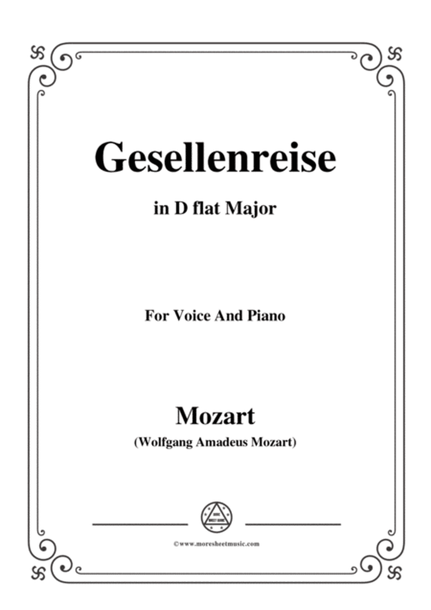 Mozart-Gesellenreise,in D flat Major,for Voice and Piano image number null