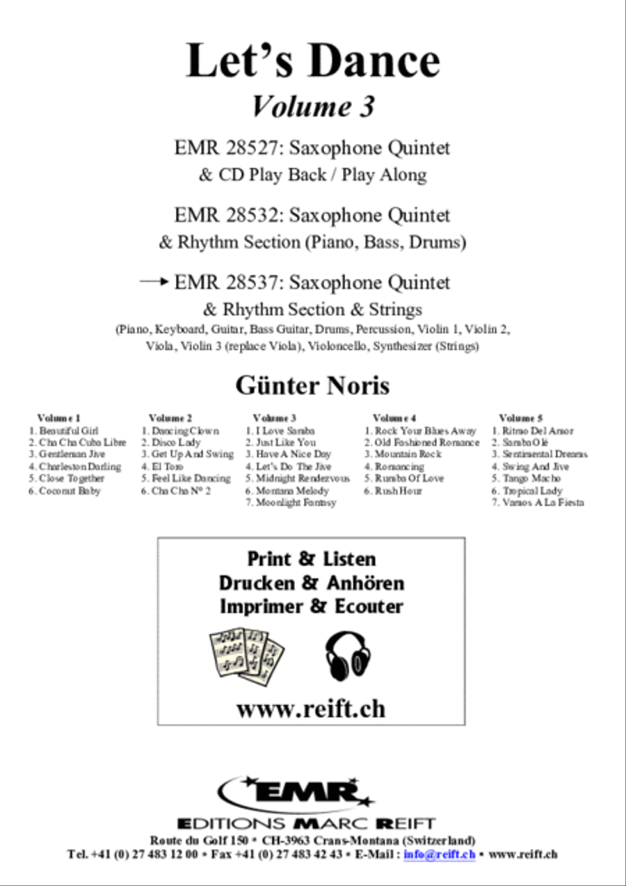 Let's Dance Volume 3 Let's Dance Volume 3 Saxophone Quintet scores gallery preview page 2