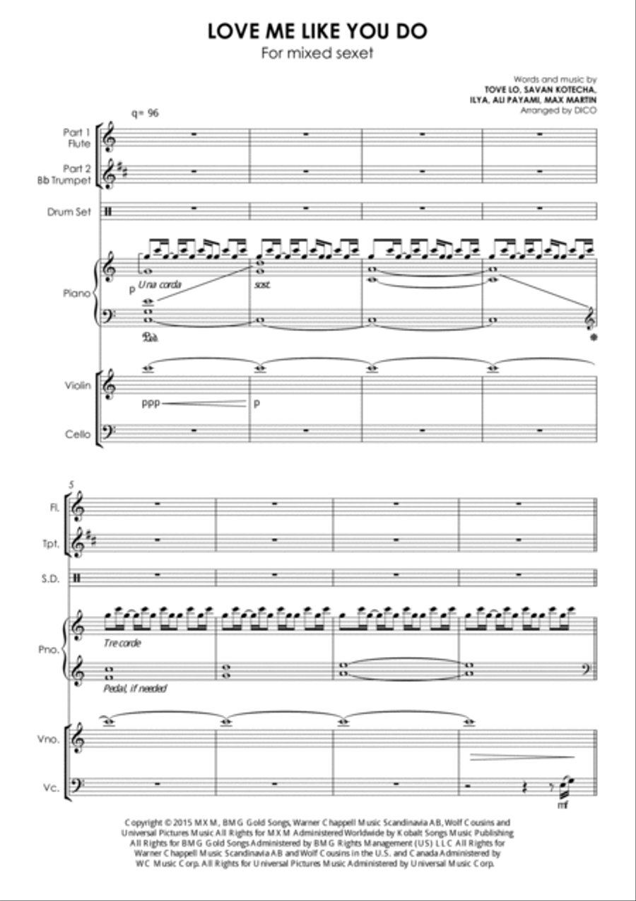 Love Me Like You Do Small Ensemble scores gallery preview page 2