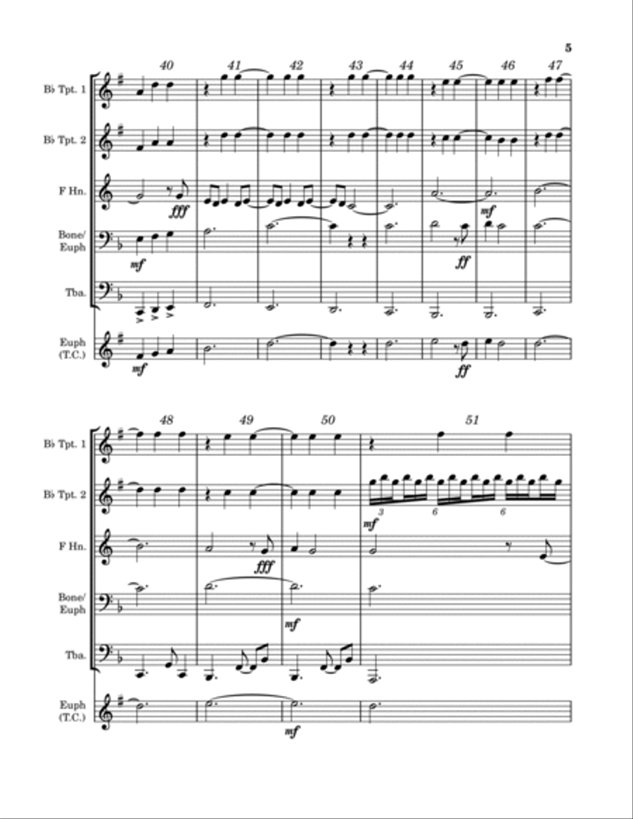 Mr. Bojangles Euphonium scores gallery preview page 5