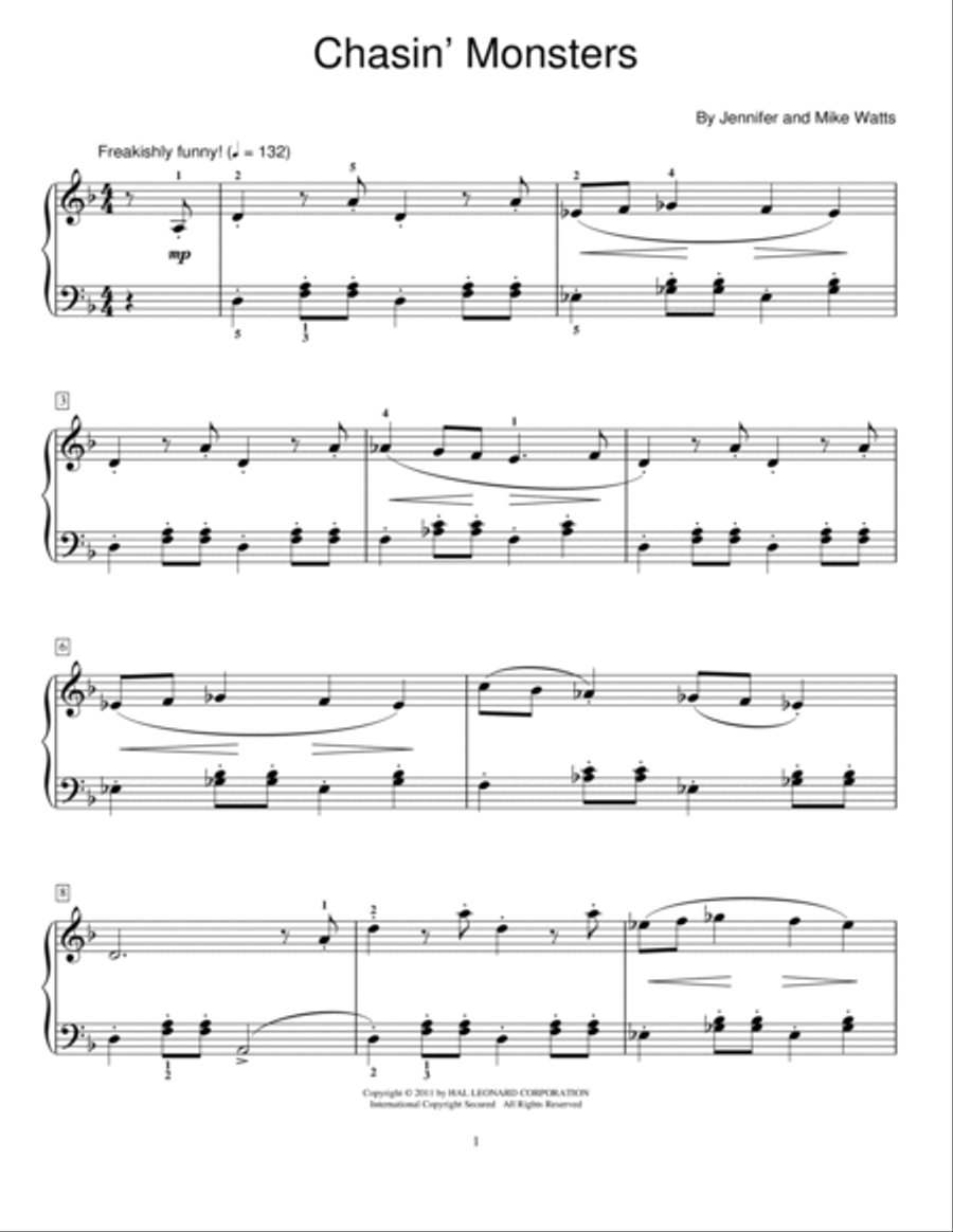 Chasin' Monsters Piano Method scores gallery preview page 1