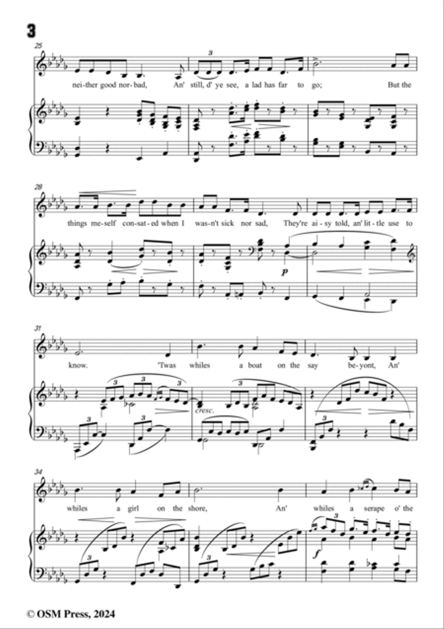 Harty-The Ould Lad,in D flat Major Voice scores gallery preview page 4