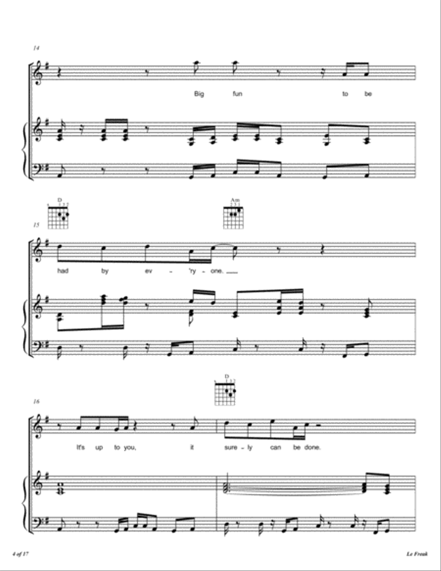 Le Freak Voice scores gallery preview page 5