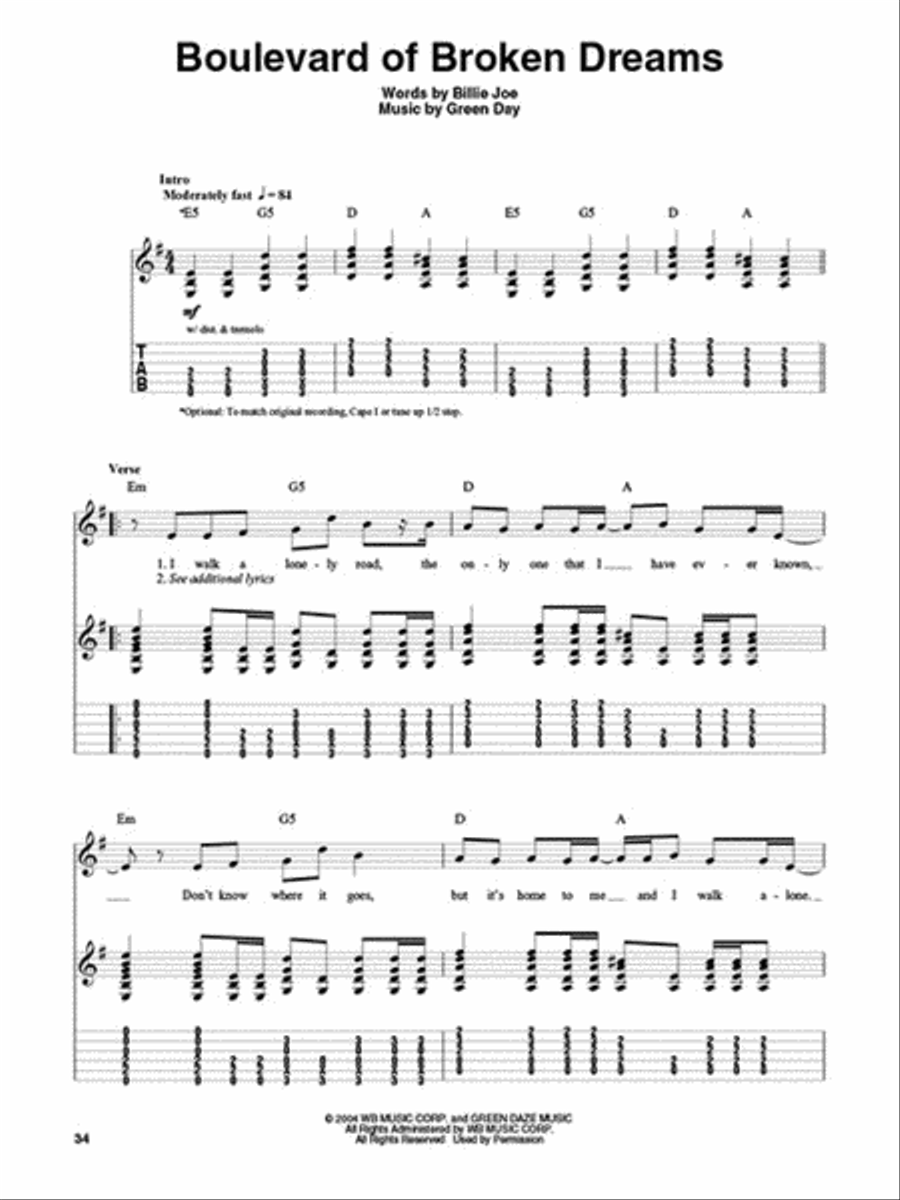 Simple Strumming Songs Electric Guitar scores gallery preview page 3