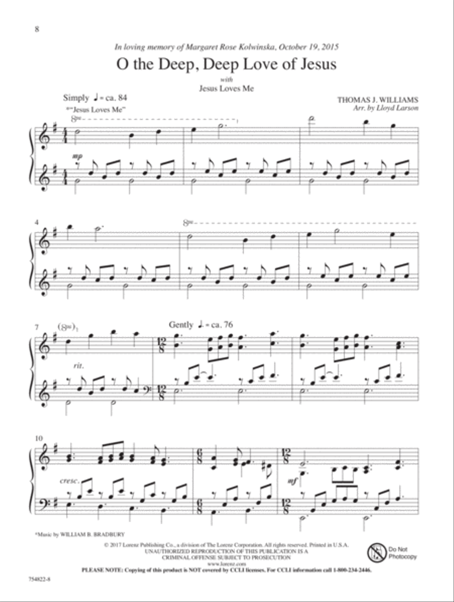 The Prince of Glory Piano Solo scores gallery preview page 3