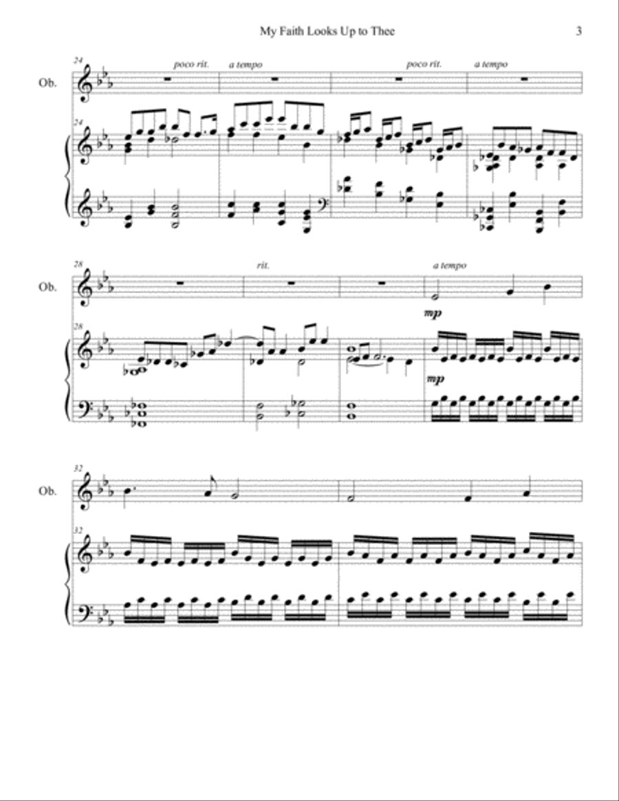 My Faith Looks Up to Thee (oboe/piano), arr. Brenda Portman Piano scores gallery preview page 3