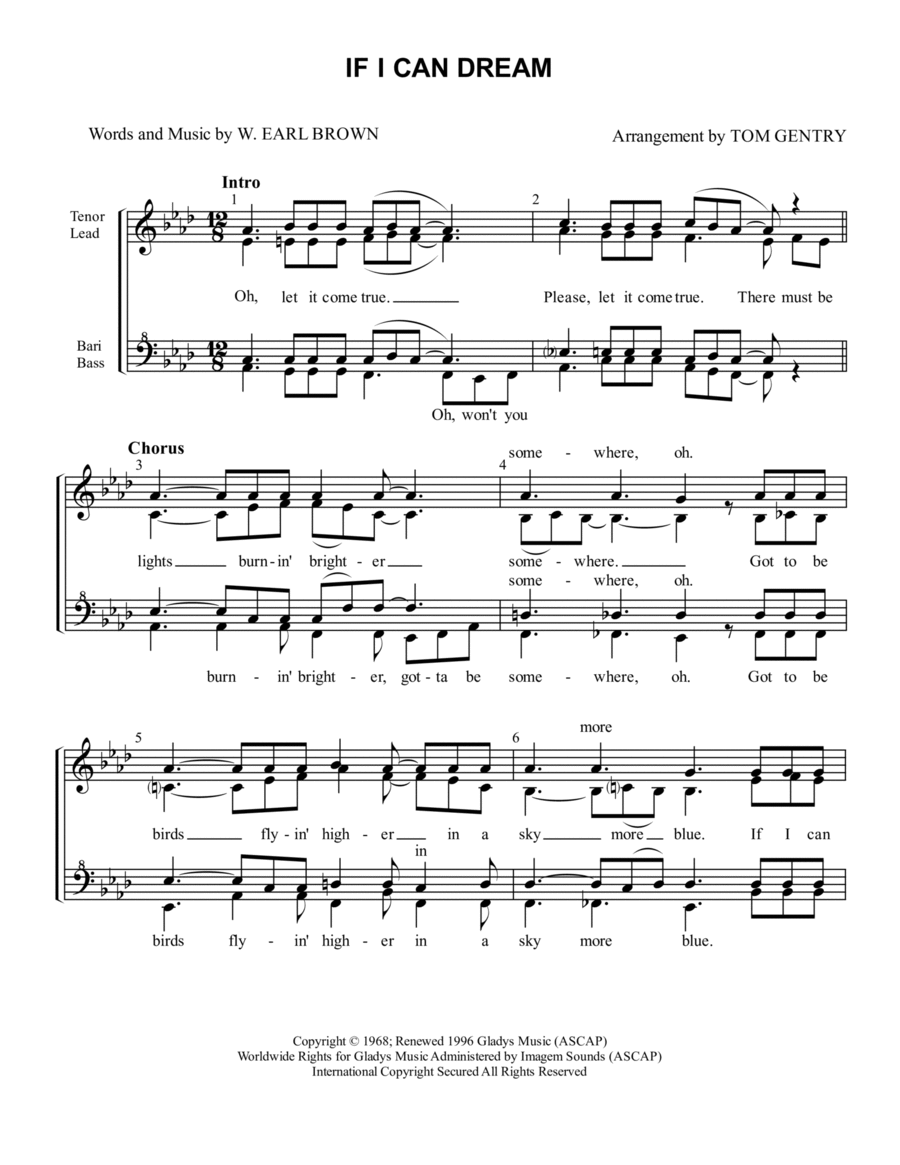If I Can Dream SSAA scores gallery preview page 1