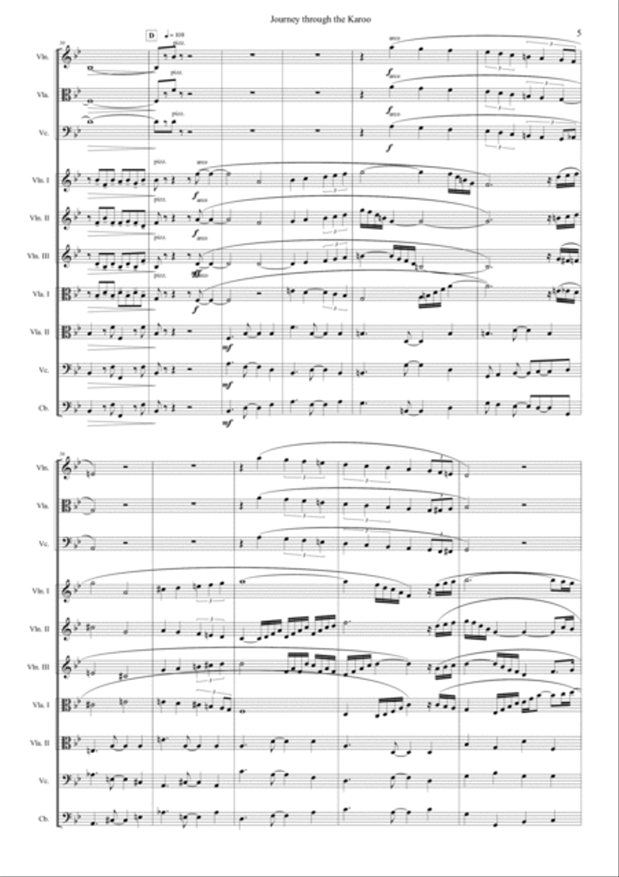 Journey through the Karoo String Quartet scores gallery preview page 5