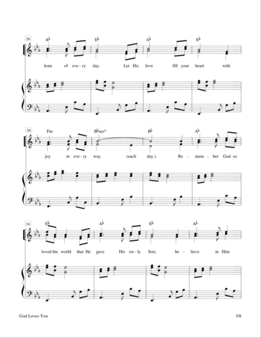 God Loves You (SA Duet, High Voice) SA scores gallery preview page 3