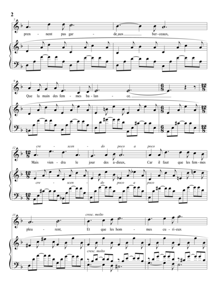 Les Berceaux, Op. 23 no. 1 (in 6 keys)