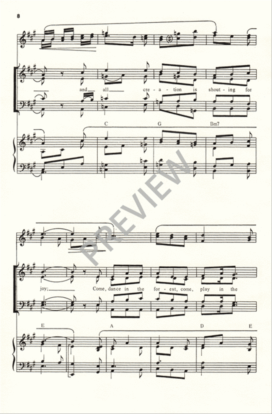 Canticle of the Sun 4-Part scores gallery preview page 8