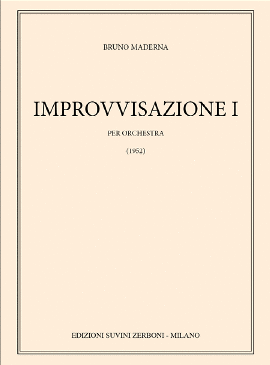 Improvvisazione I Chamber Orchestra scores gallery preview page 1
