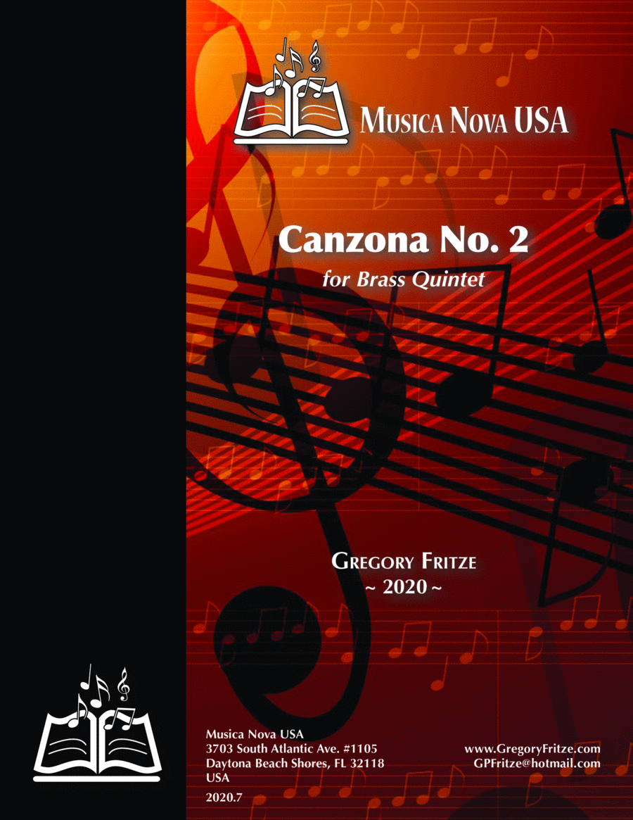 Canzona No. 2 for Brass Quintet Brass Quintet scores gallery preview page 1