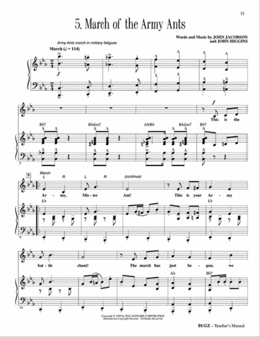 Bugz (Musical) Choir scores gallery preview page 6