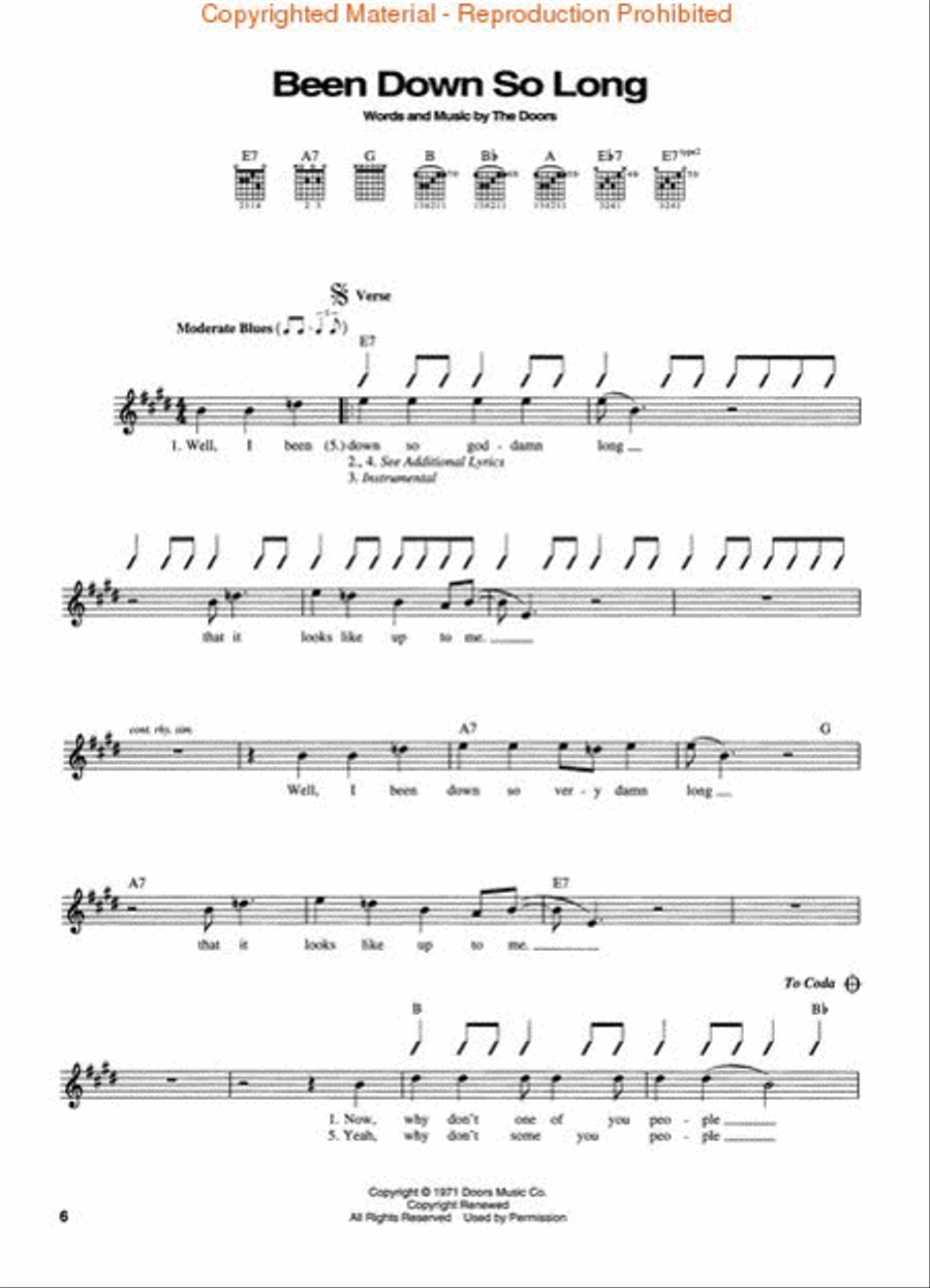 Best of the Doors Best of the Doors Easy Guitar scores gallery preview page 4