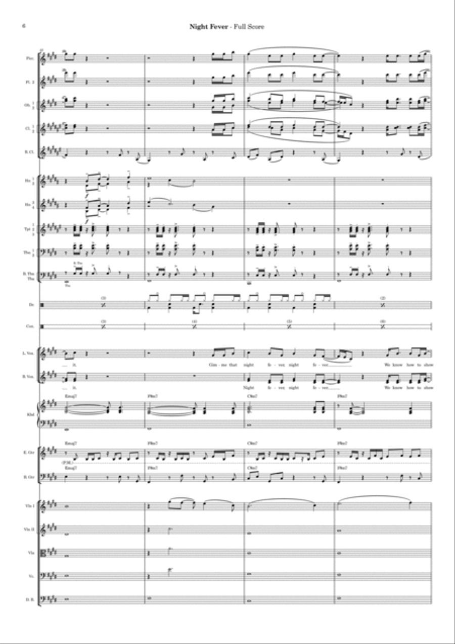 Night Fever Night Fever Full Orchestra scores gallery preview page 6