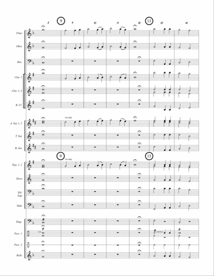 CONCERT TUNER IN F (young concert band warm up; very easy; score & parts & license) image number null