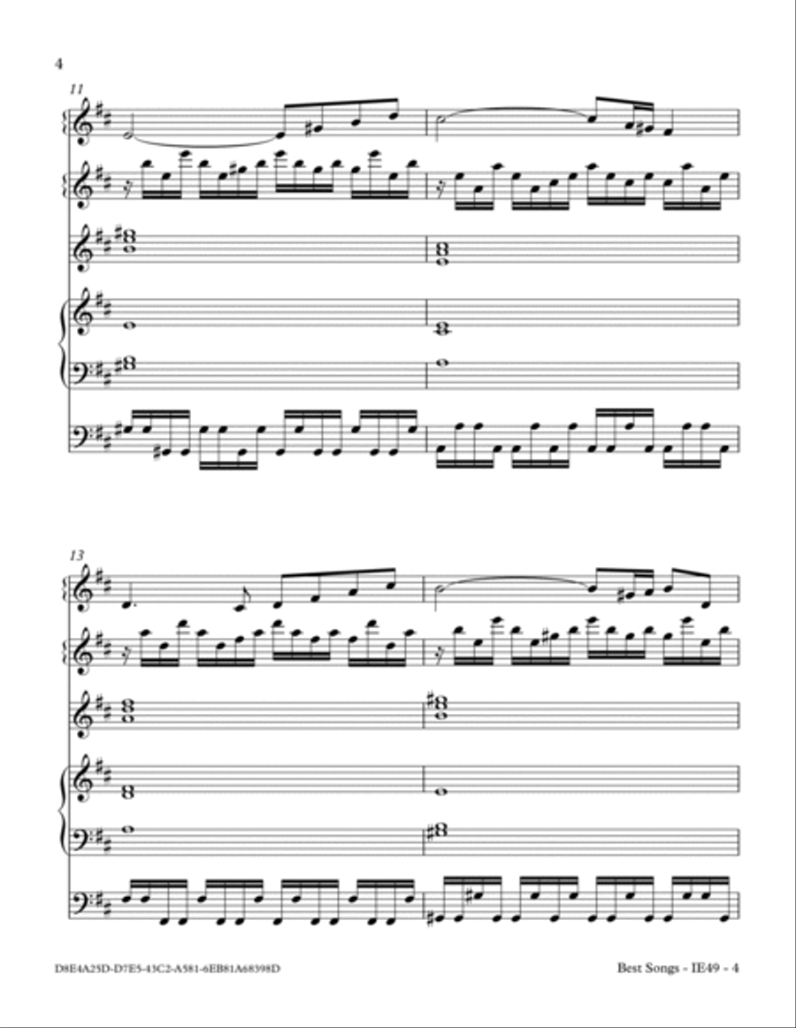 Best Songs Small Ensemble scores gallery preview page 4