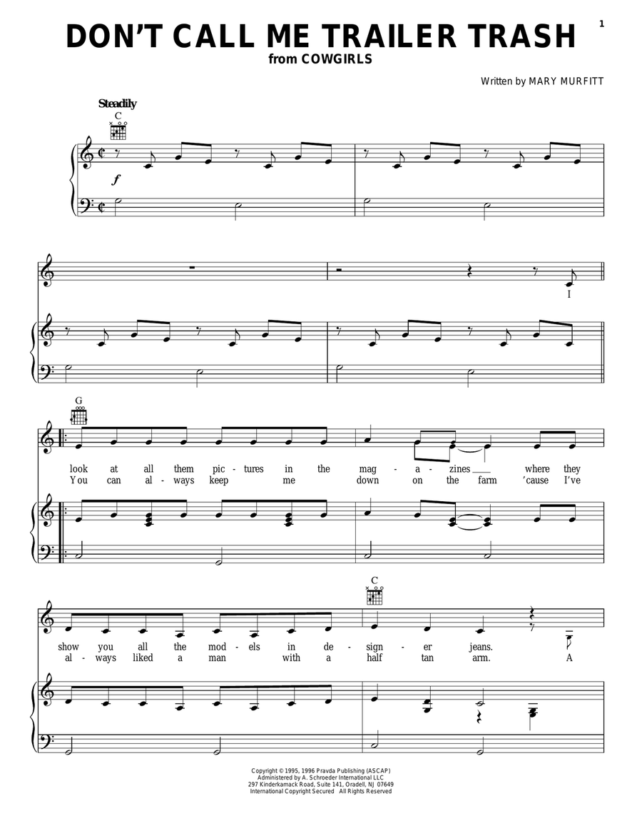 Don't Call Me Trailer Trash Guitar scores gallery preview page 1