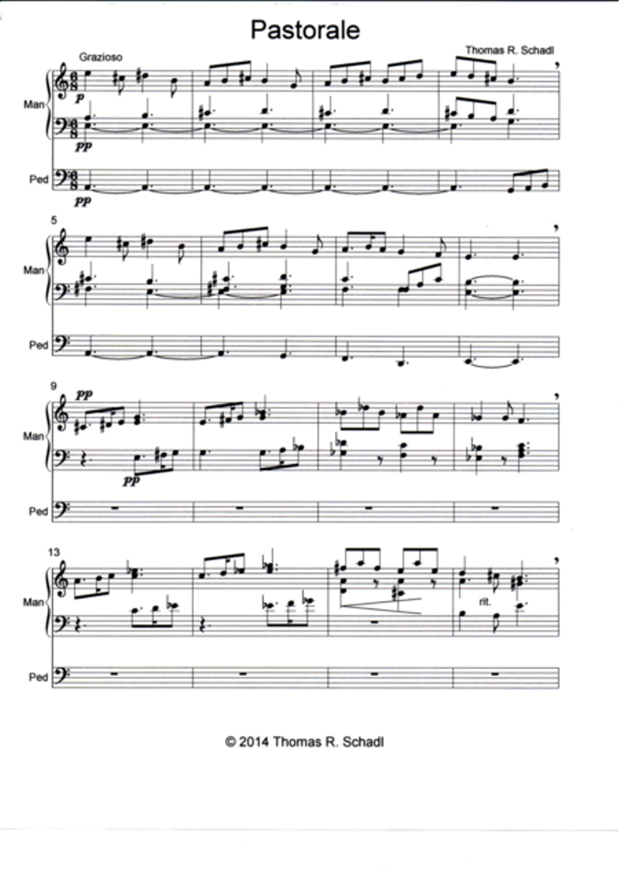 Pastorale Pastorale Organ Solo scores gallery preview page 1
