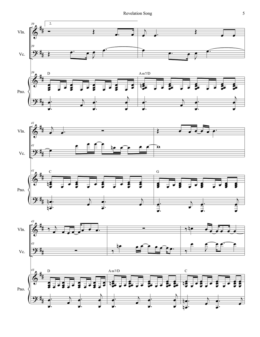 Revelation Song Piano Trio scores gallery preview page 5