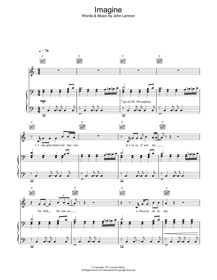 Imagine Acoustic Guitar scores gallery preview page 1