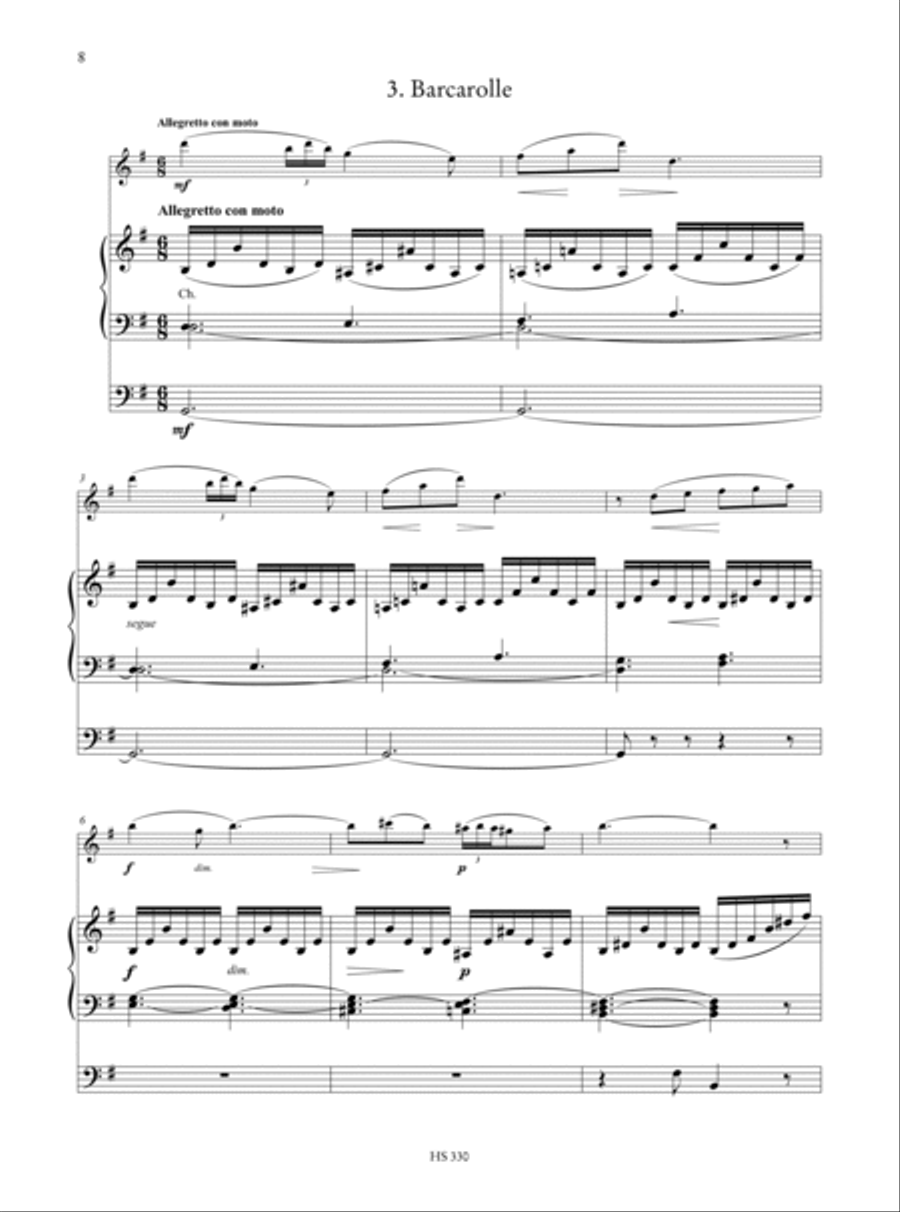 Suite de Pièces for Violin and Organ Violin scores gallery preview page 4