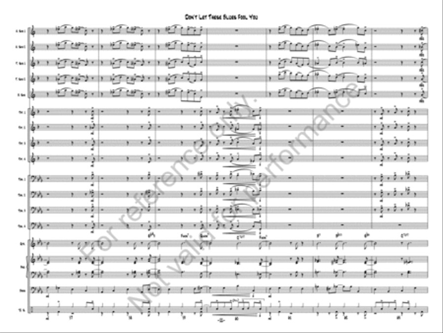 Don't Let These Blues Fool You Jazz Ensemble scores gallery preview page 12
