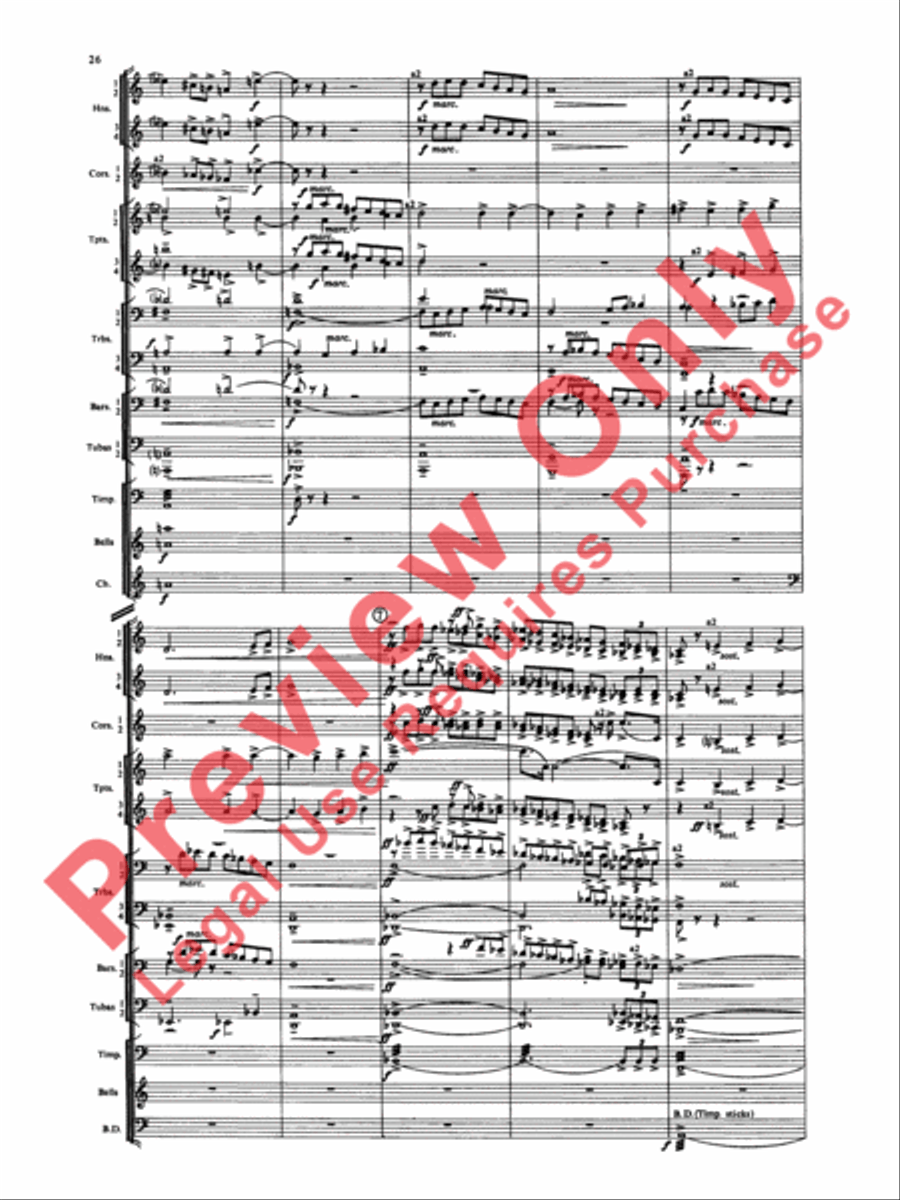 Symphony for Brass and Percussion (score only) Concert Band scores gallery preview page 29