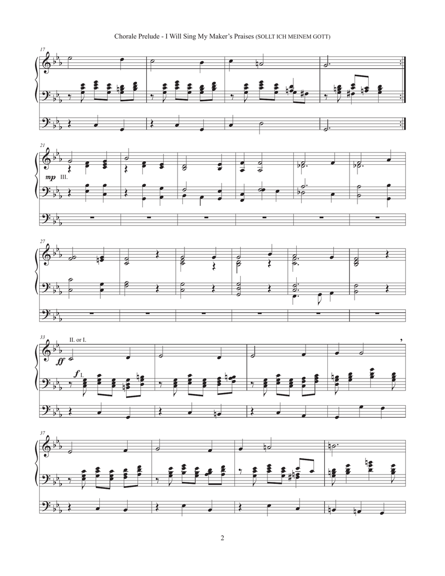 I Will Sing My Maker's Praises (Hymns for Organ) Organ Solo scores gallery preview page 3