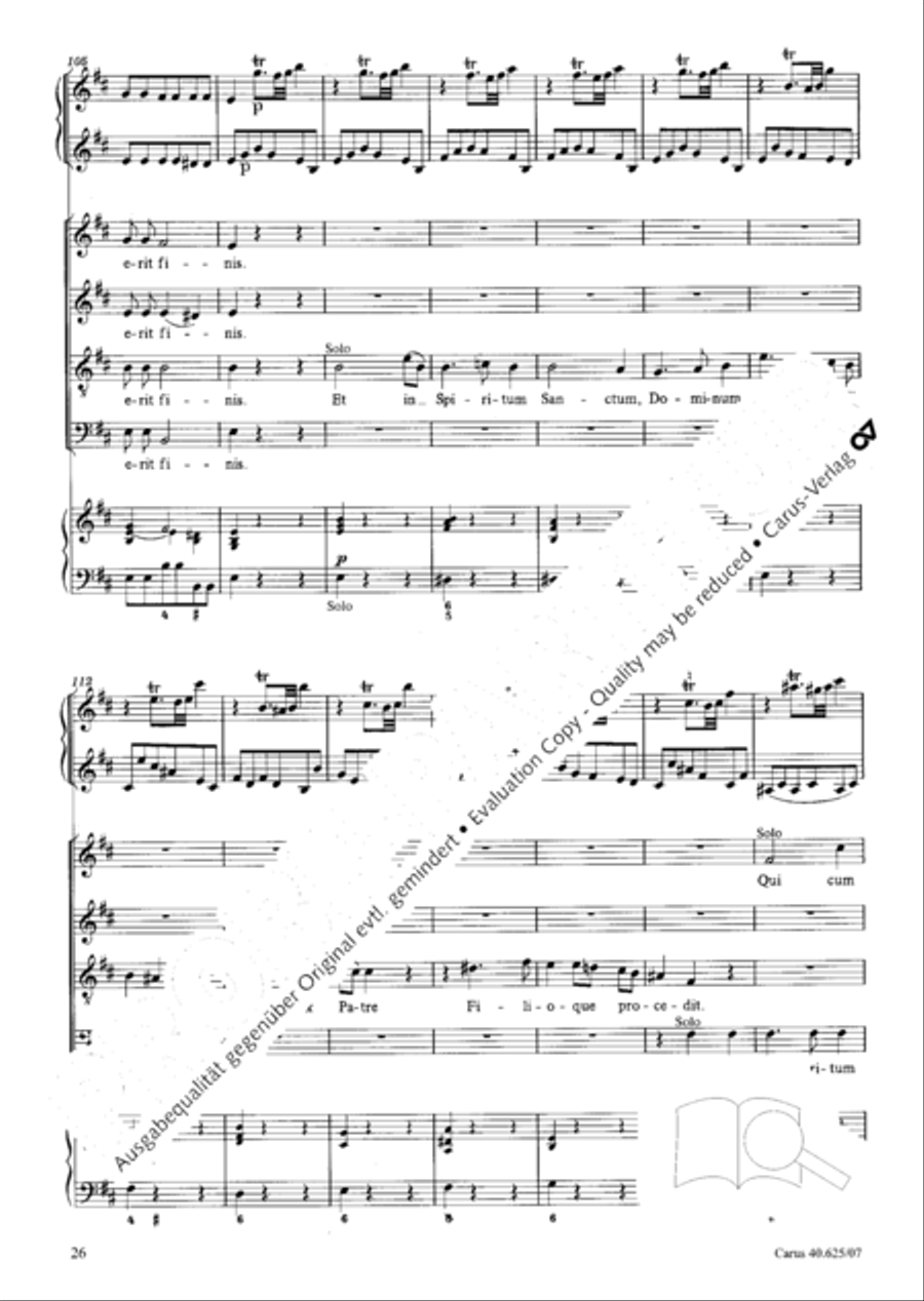 Missa brevis in D Major, K. 194 4-Part scores gallery preview page 27