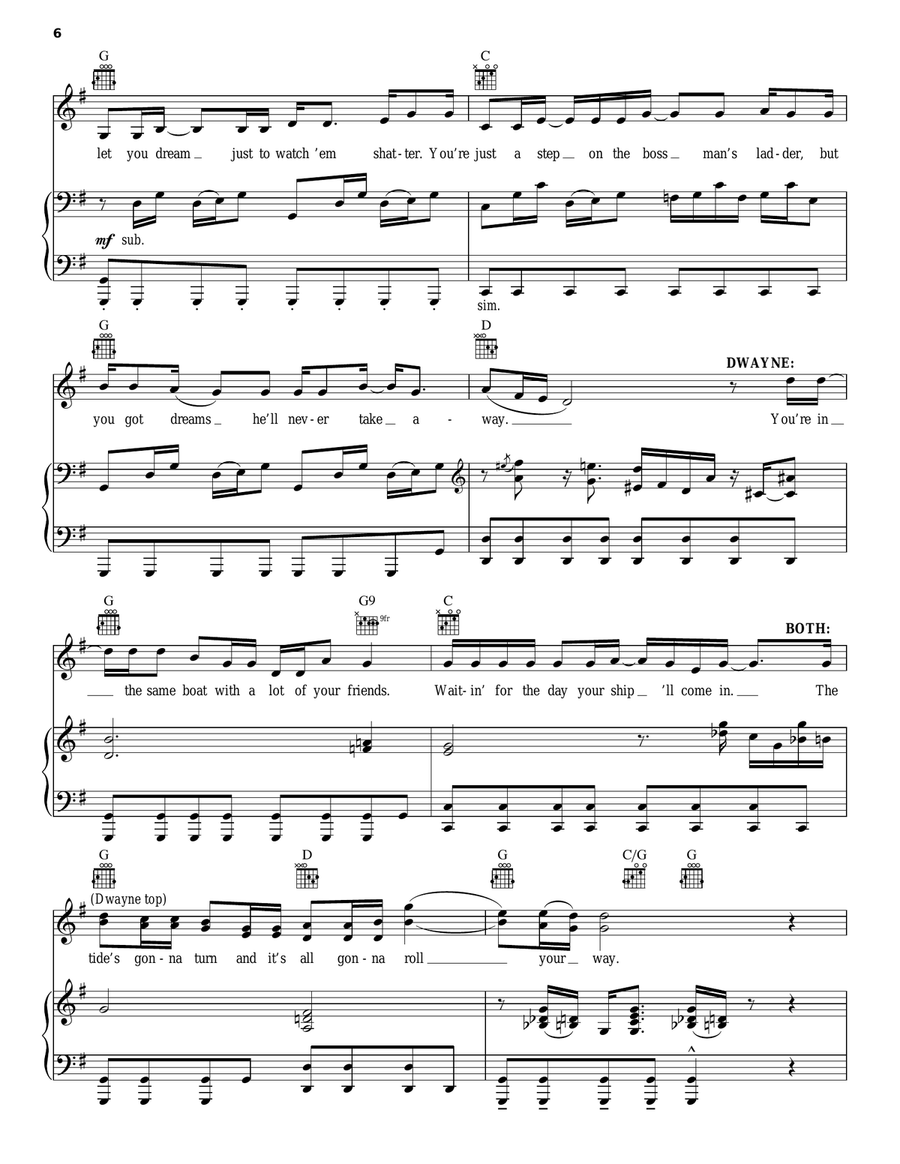 Nine To Five (from 9 to 5: The Musical) Piano, Vocal, Guitar scores gallery preview page 6