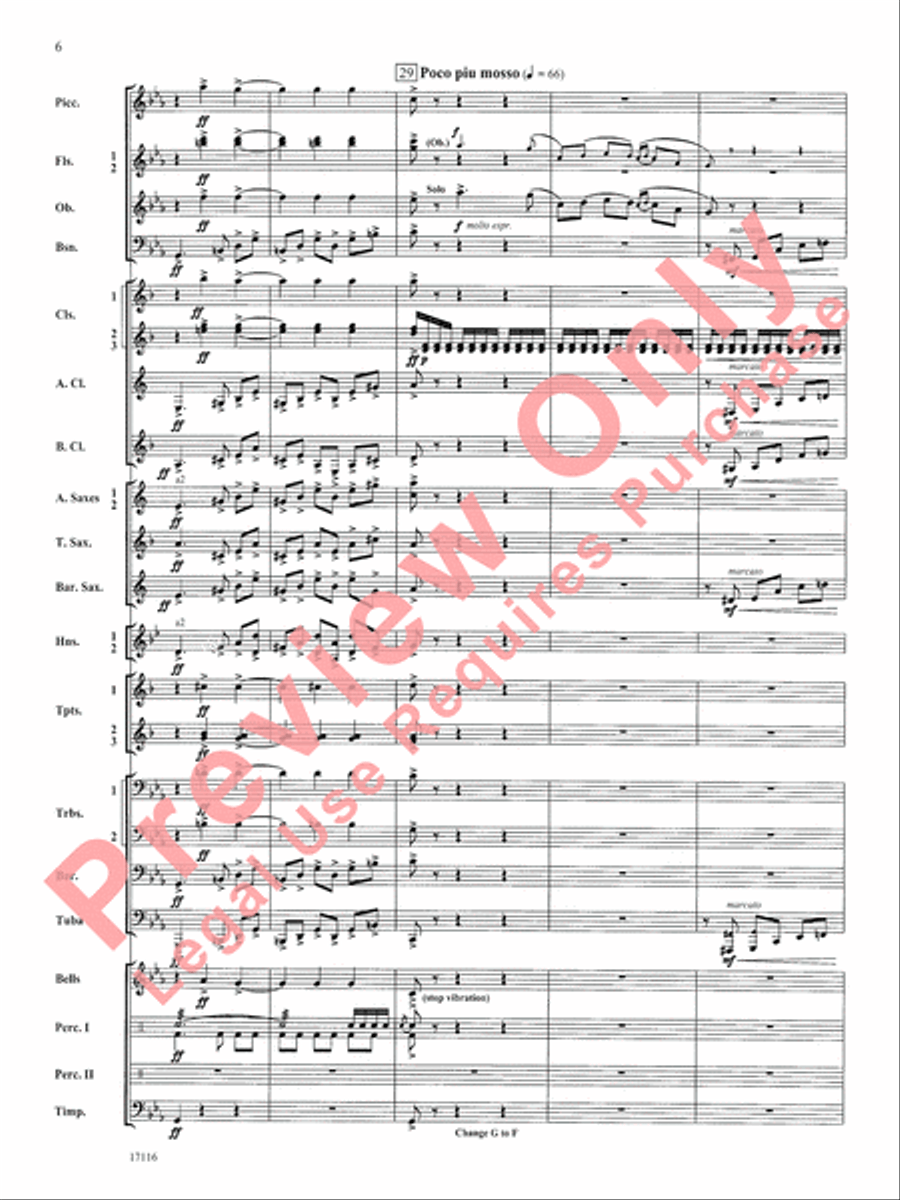 1812 Overture Concert Band scores gallery preview page 7