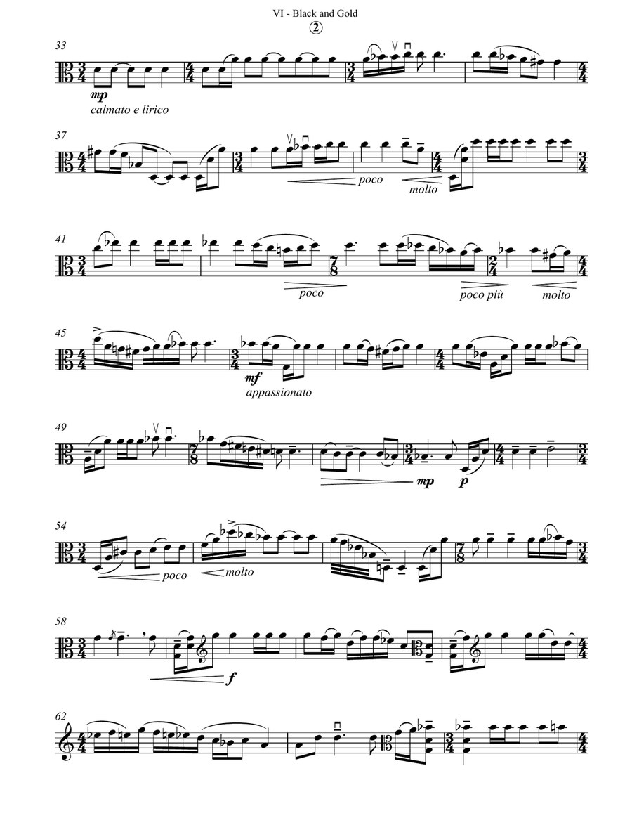 Black & Gold Viola Solo scores gallery preview page 2