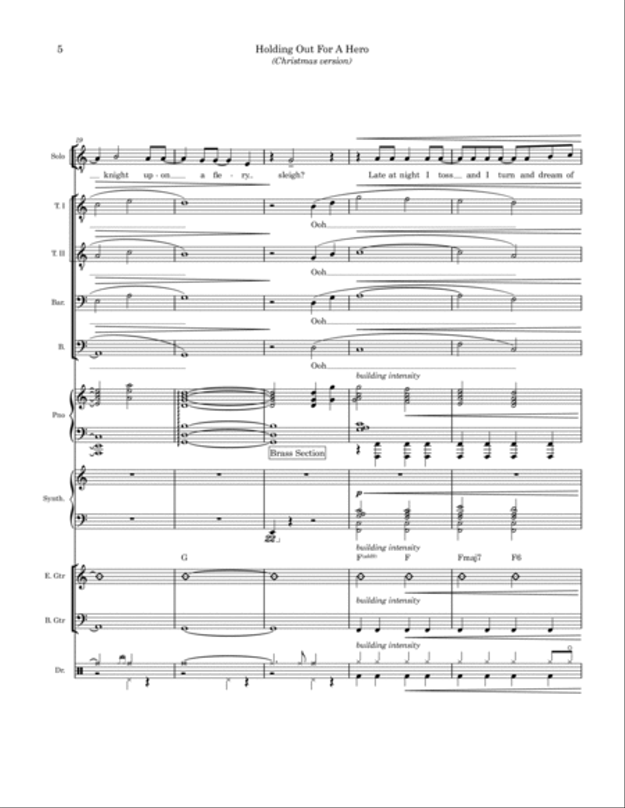 Holding Out For A Hero Small Ensemble scores gallery preview page 5
