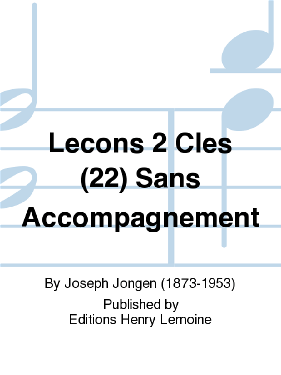 Lecons 2 Cles (22) Sans Accompagnement Score scores gallery preview page 1