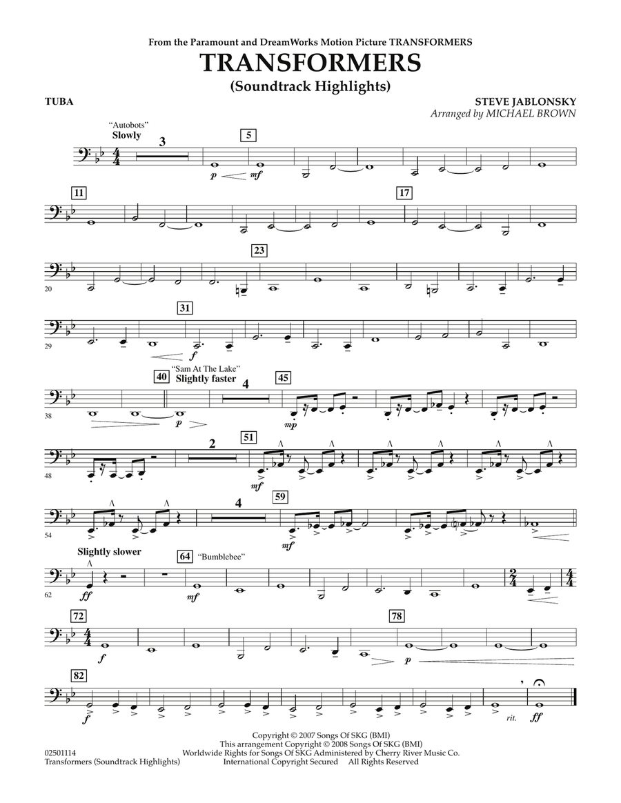 Transformers Soundtrack Highlights - Tuba
