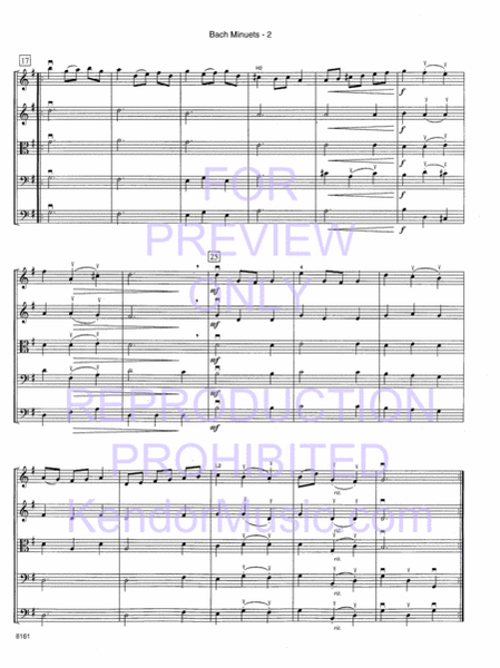 Bach Minuets (Full Score)