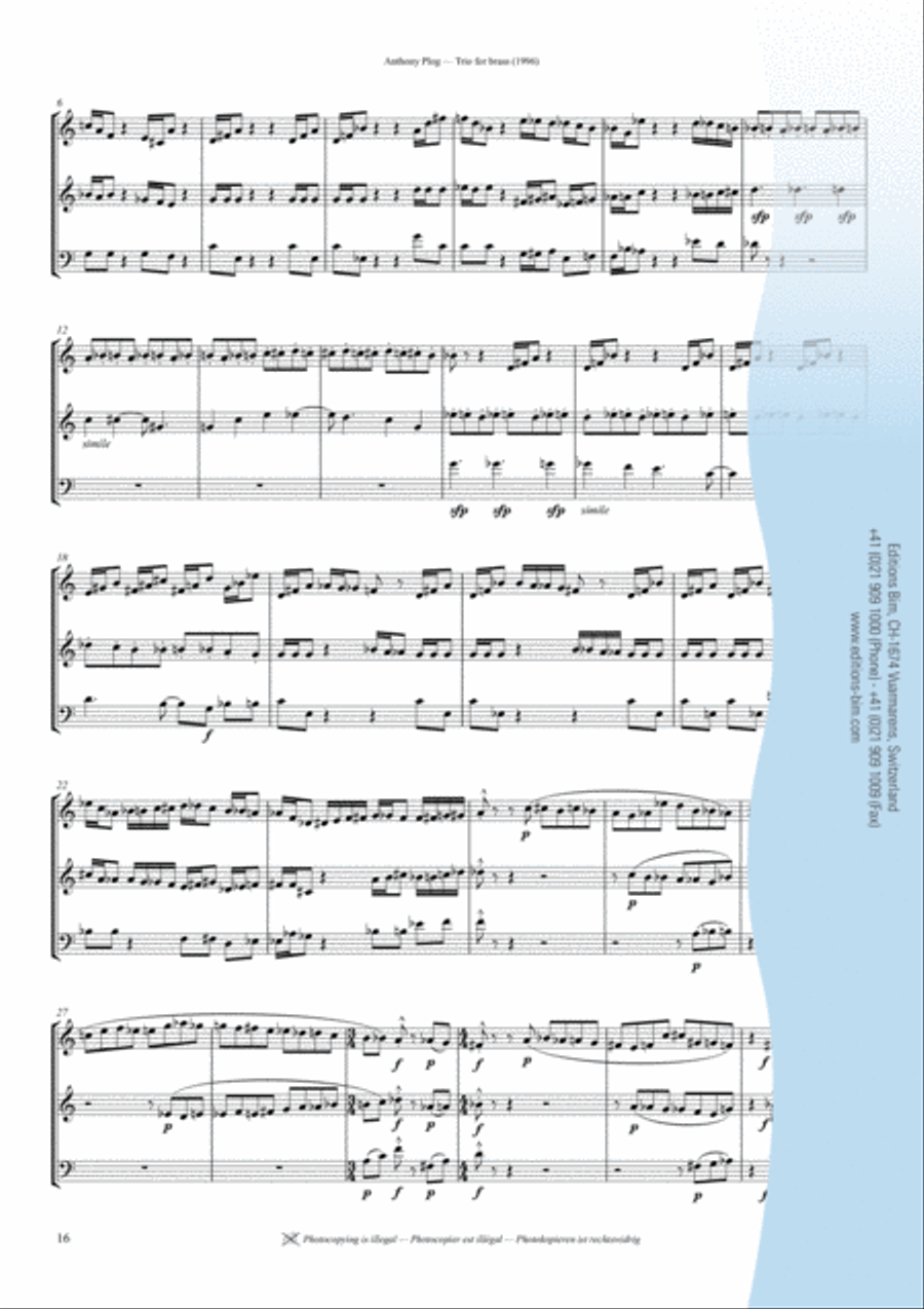 Trio for brass Trio for brass Horn scores gallery preview page 10