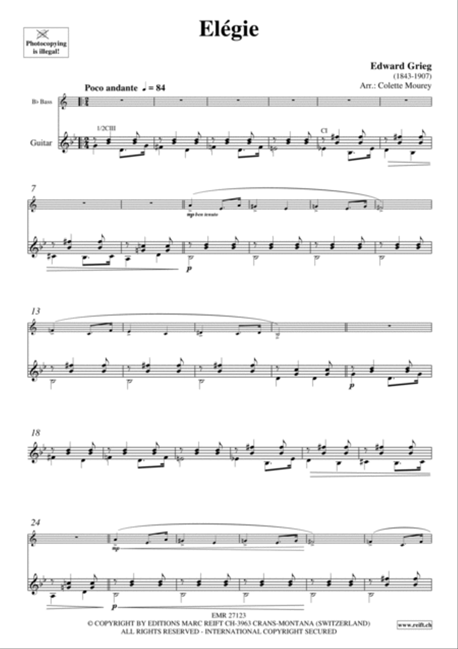 Elegie Guitar scores gallery preview page 3