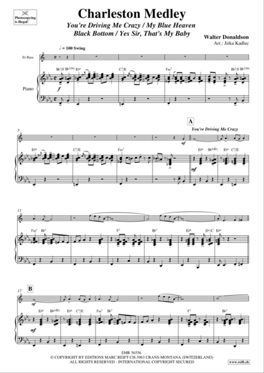 Charleston Medley Charleston Medley Voice Solo scores gallery preview page 4