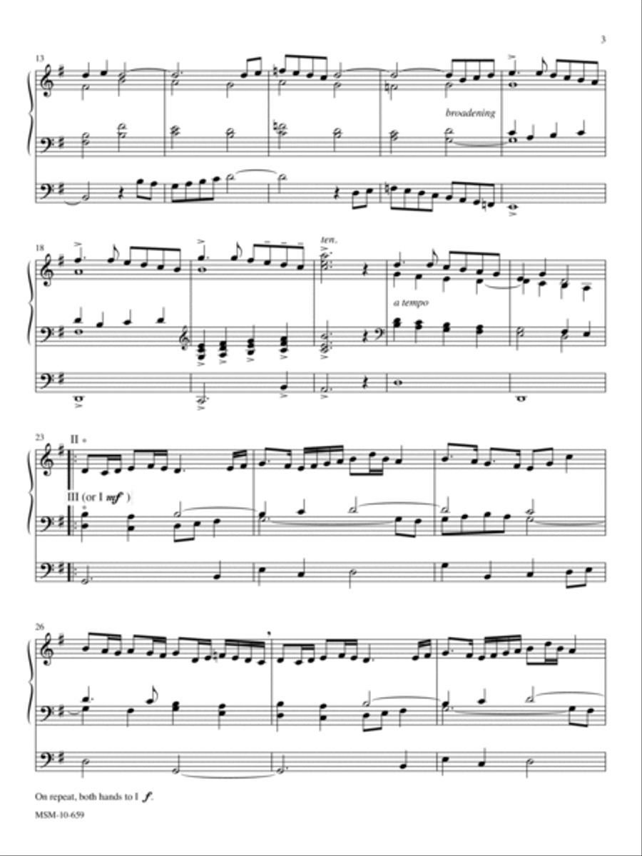 Processional and Trumpet Tune on CWM Rhondda Trumpet scores gallery preview page 2