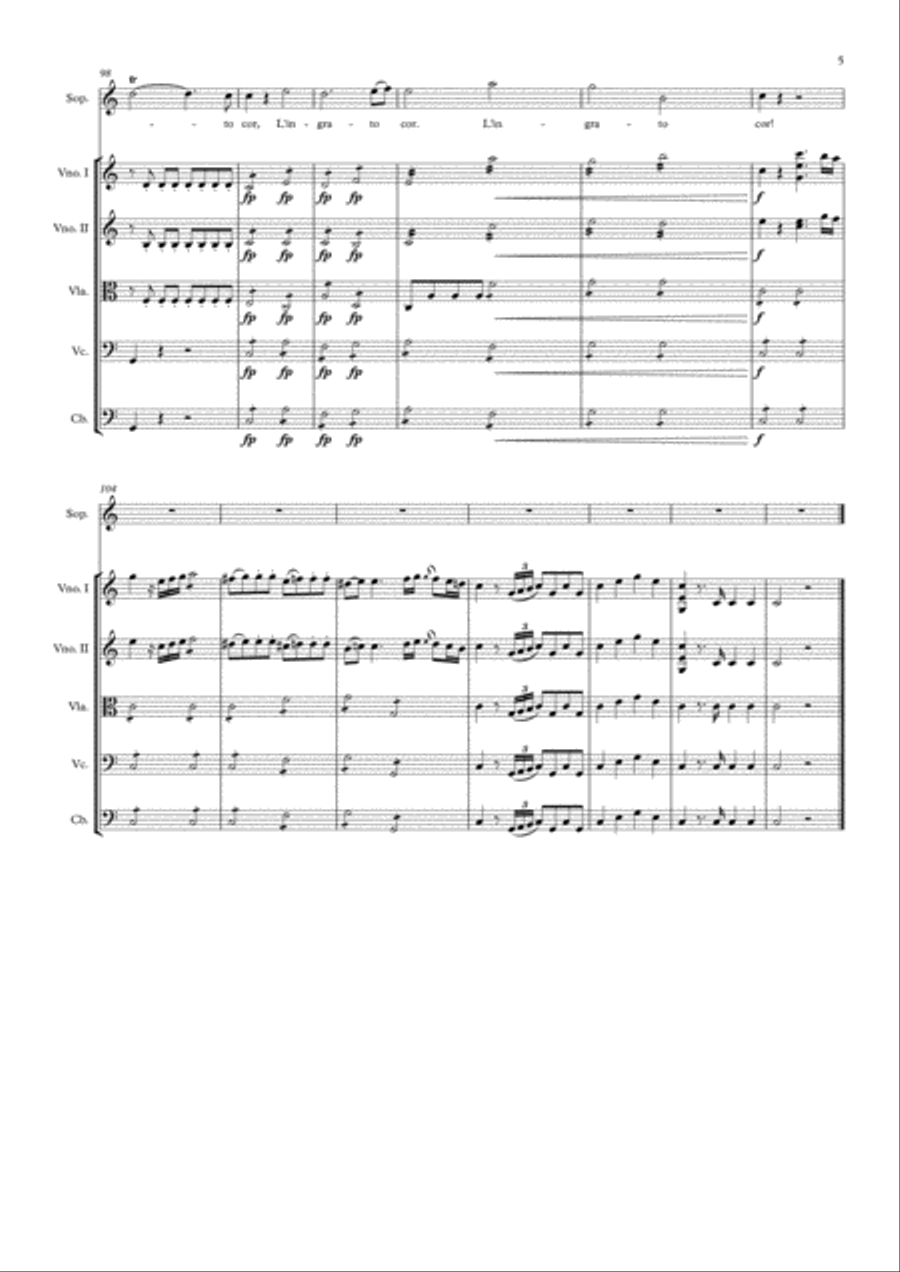Le Nozze di Figaro - Dove Sono - W.A.Mozart Small Ensemble scores gallery preview page 6